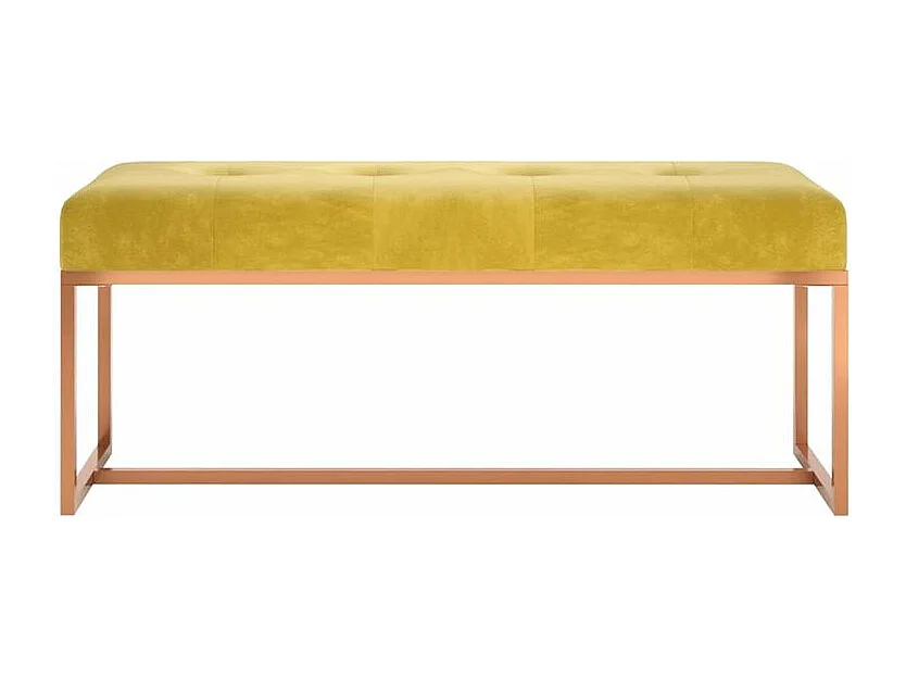 Banc Jaune moutarde 110x36x45 Velours