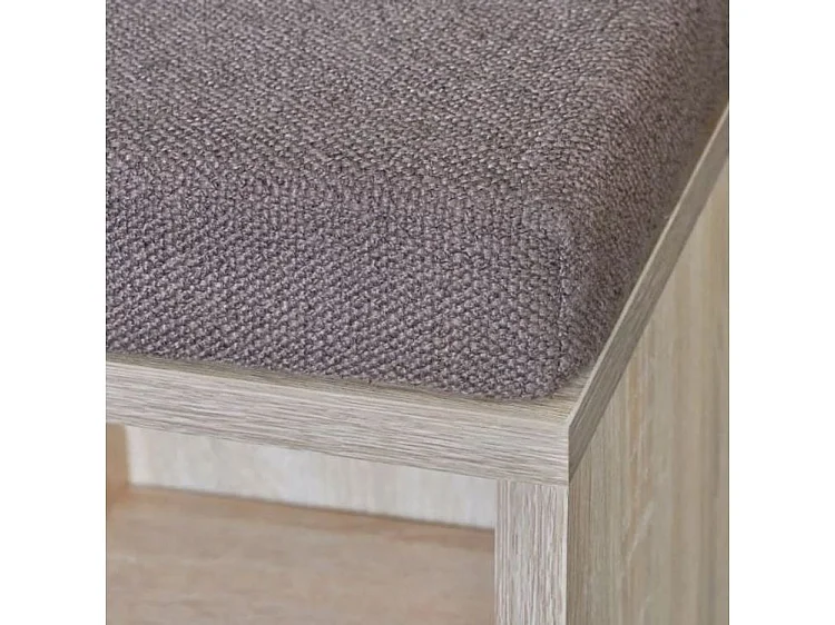 Banc de rangement chaussures 10 compartiments bois chêne clair Lou