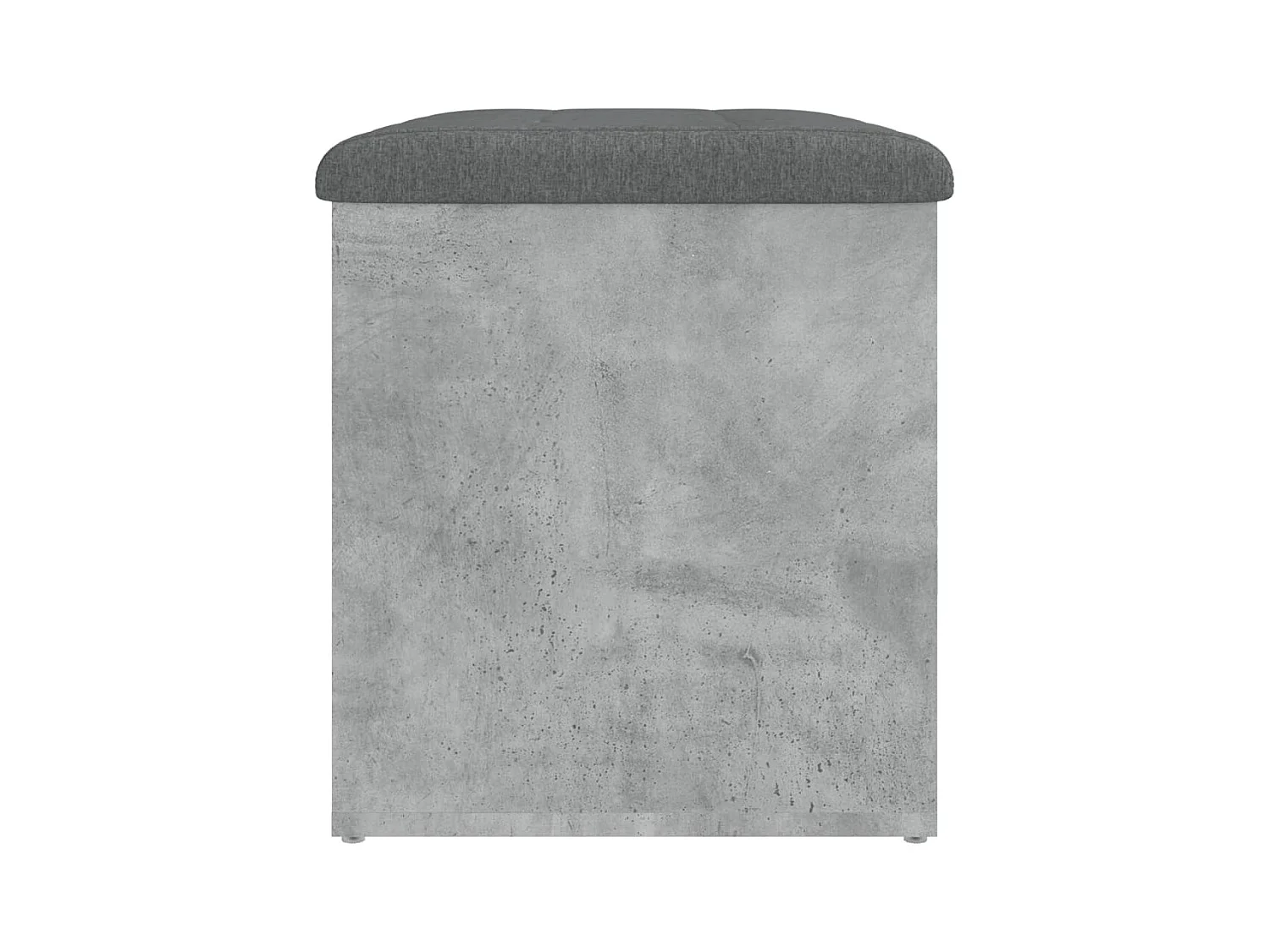 Banc de rangement gris béton 62x42x45 bois d'ingénierie