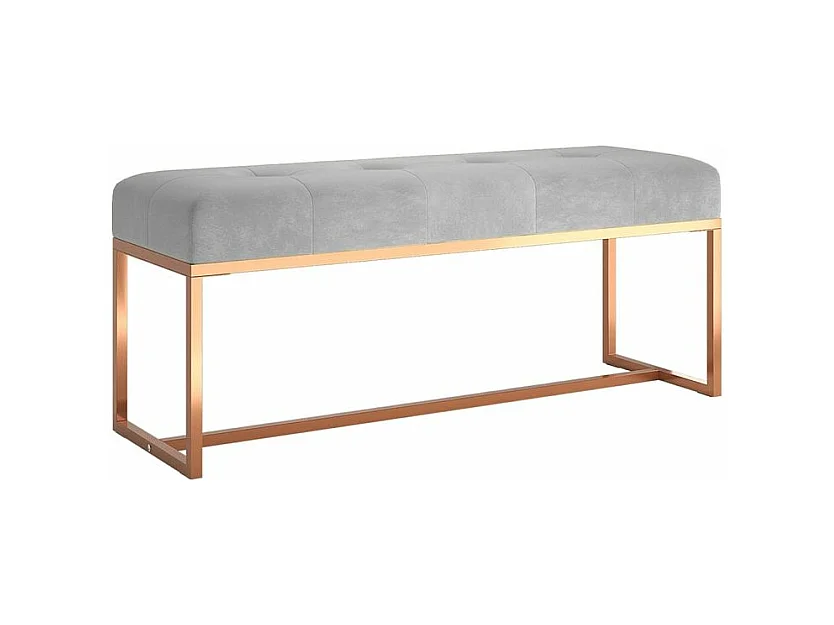 Banc Gris 110x36x45 Velours