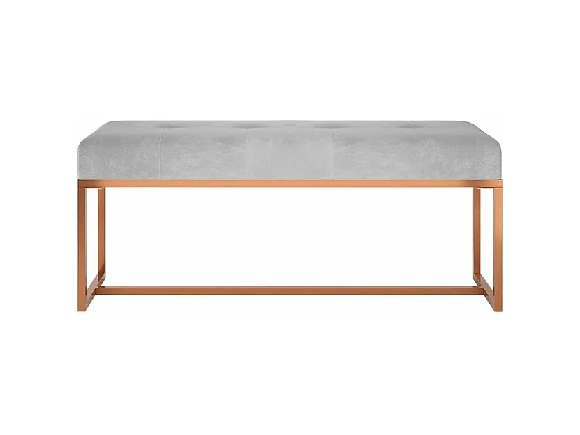 Banc Gris 110x36x45 Velours