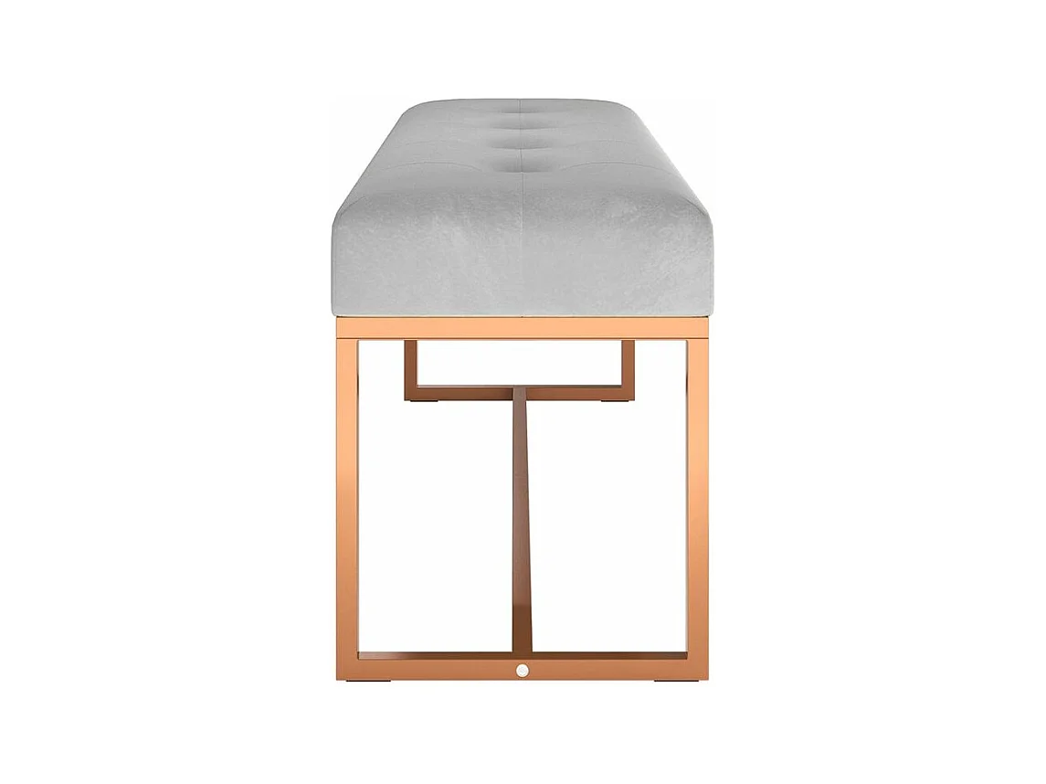 Banc Gris 110x36x45 Velours