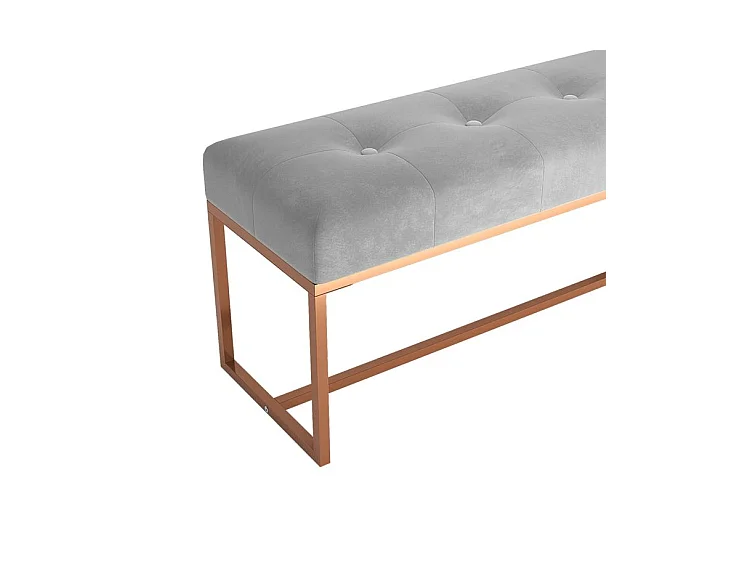 Banc Gris 110x36x45 Velours