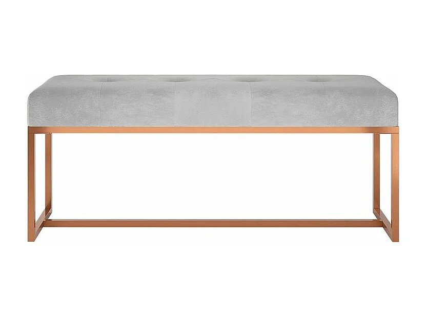 Banc Gris 110x36x45 Velours