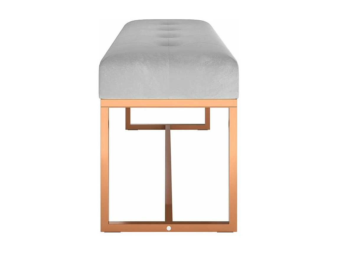 Banc Gris 110x36x45 Velours