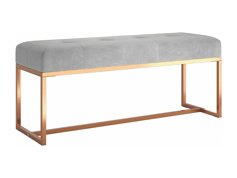 Banc Gris 110x36x45 Velours
