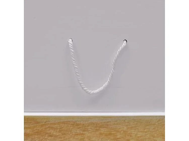 Banc avec rangement 3 tiroirs bois massif clair et blanc Tona