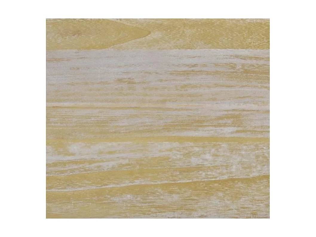 Banc avec rangement 3 tiroirs bois massif clair et blanc Tona