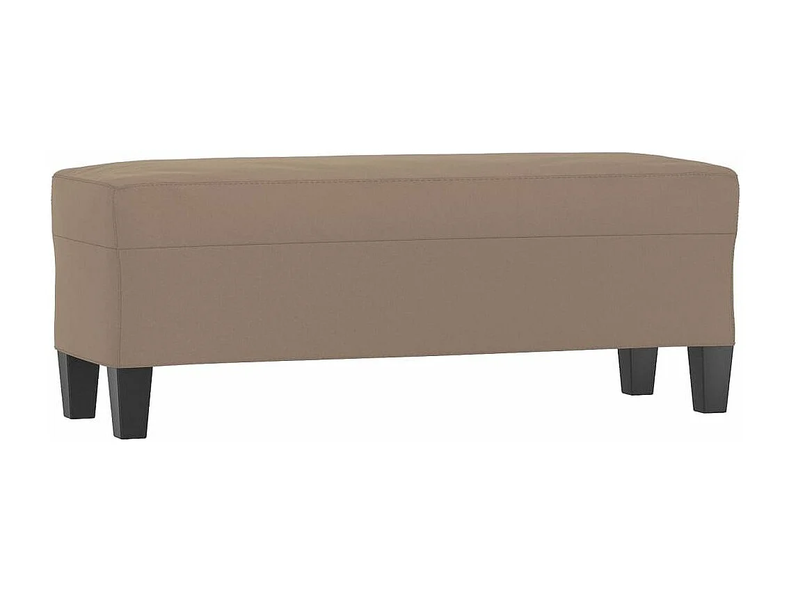 Banc Taupe 100x35x41 Tissu microfibre