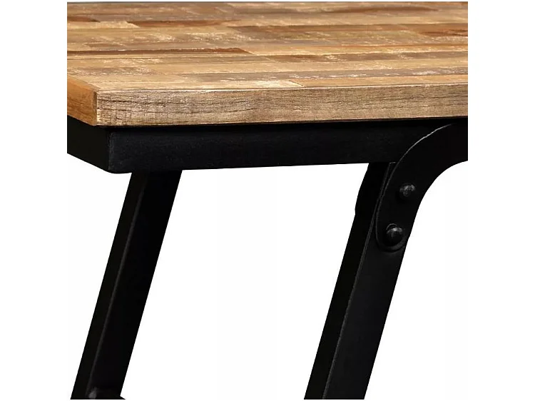 Bankje 110x35x45 cm gerecycled teakhout en staal