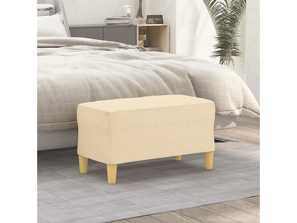 Banc Crème 70x35x41 Tissu
