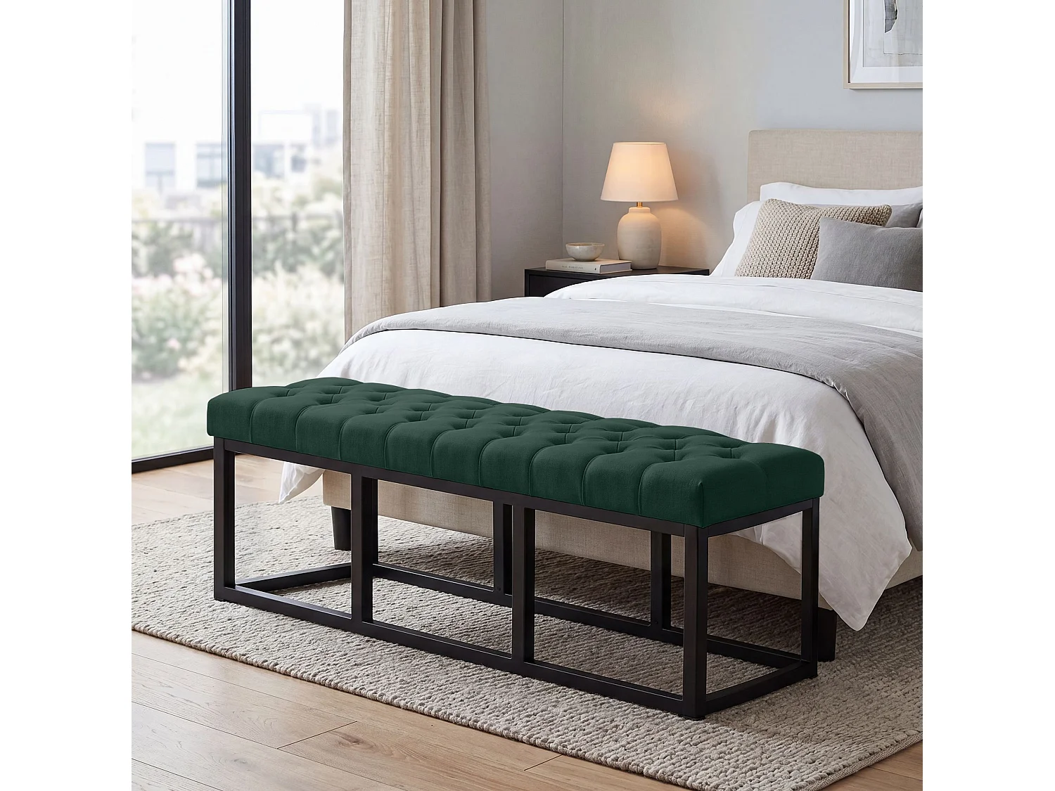 Banquette - Tissu - Vert - Amun