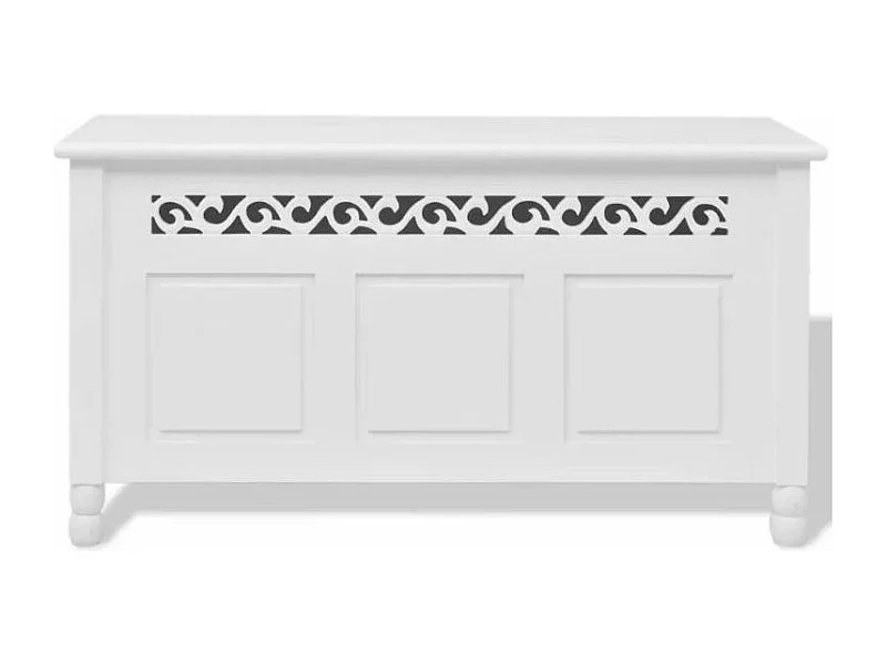 Banc de rangement bois blanc Karys