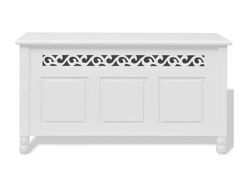Banc de rangement bois blanc Karys