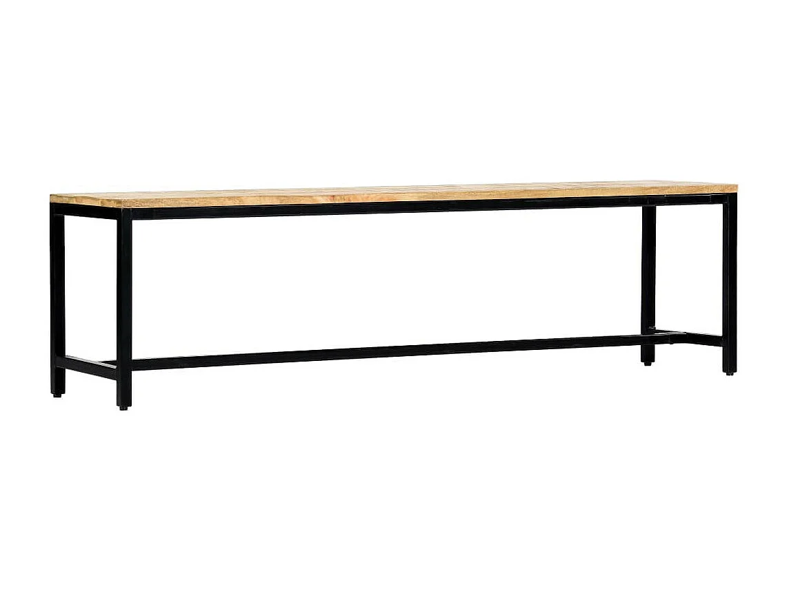 Eetbank 160 cm massief ruw mangohout