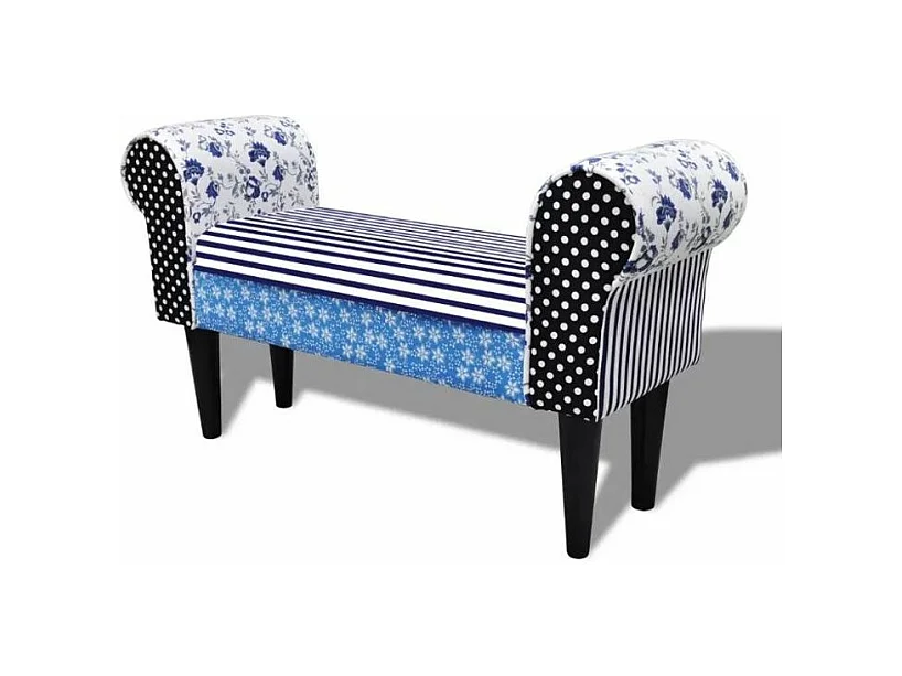 Banquette patchwork avec accoudoirs Manako 100cm