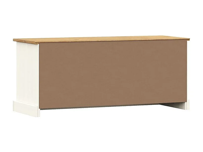Schoenenbank VIGO 106x35x40 cm massief grenenhout wit