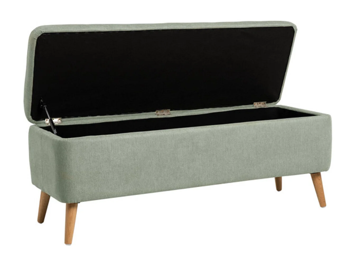 Banc avec coffre de rangement tissu Riko-Couleur Jaune moutarde
