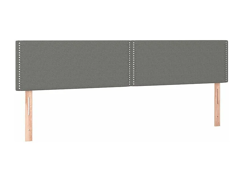 Tête de lit à LED Gris foncé 180x5x78-88 Tissu