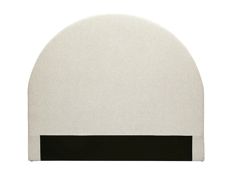 Cabecero de cama redondo de tela beige 160 cm NAOMY
