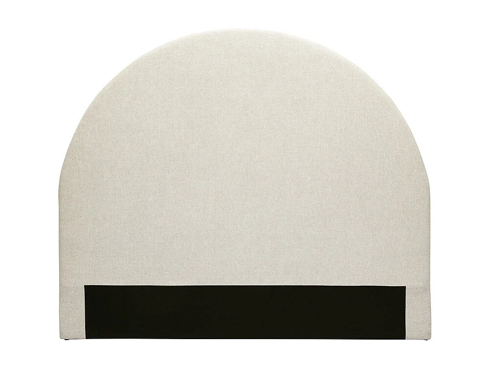 Testata letto rotonda in tessuto beige L160 cm NAOMY
