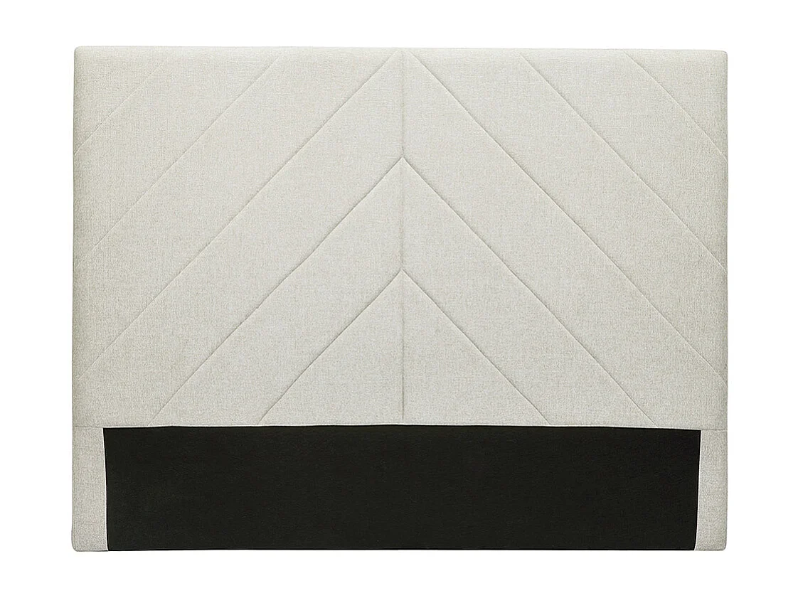 Bettkopfteil beiger Stoff mit Samteffekt B160 cm AVAH