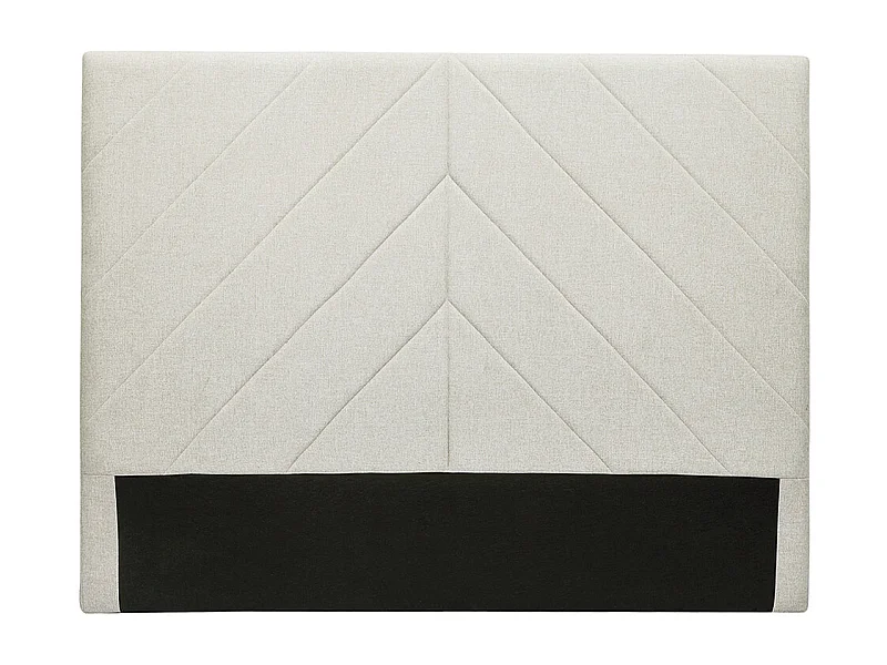 Cabecero de cama de tela efecto aterciopelado beige 160 cm AVAH