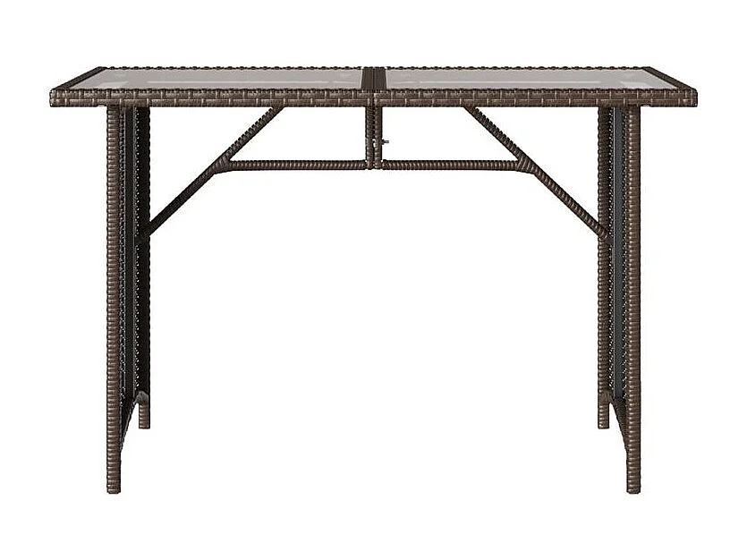 Ensemble à manger de jardin avec coussins 2 pcs marron rotin