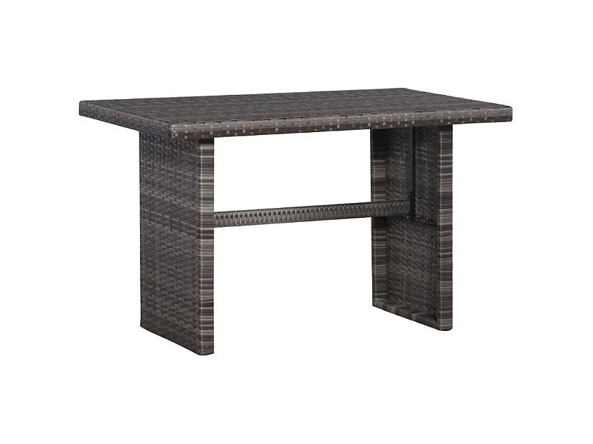 3-delige Bistroset met kussens poly rattan grijs
