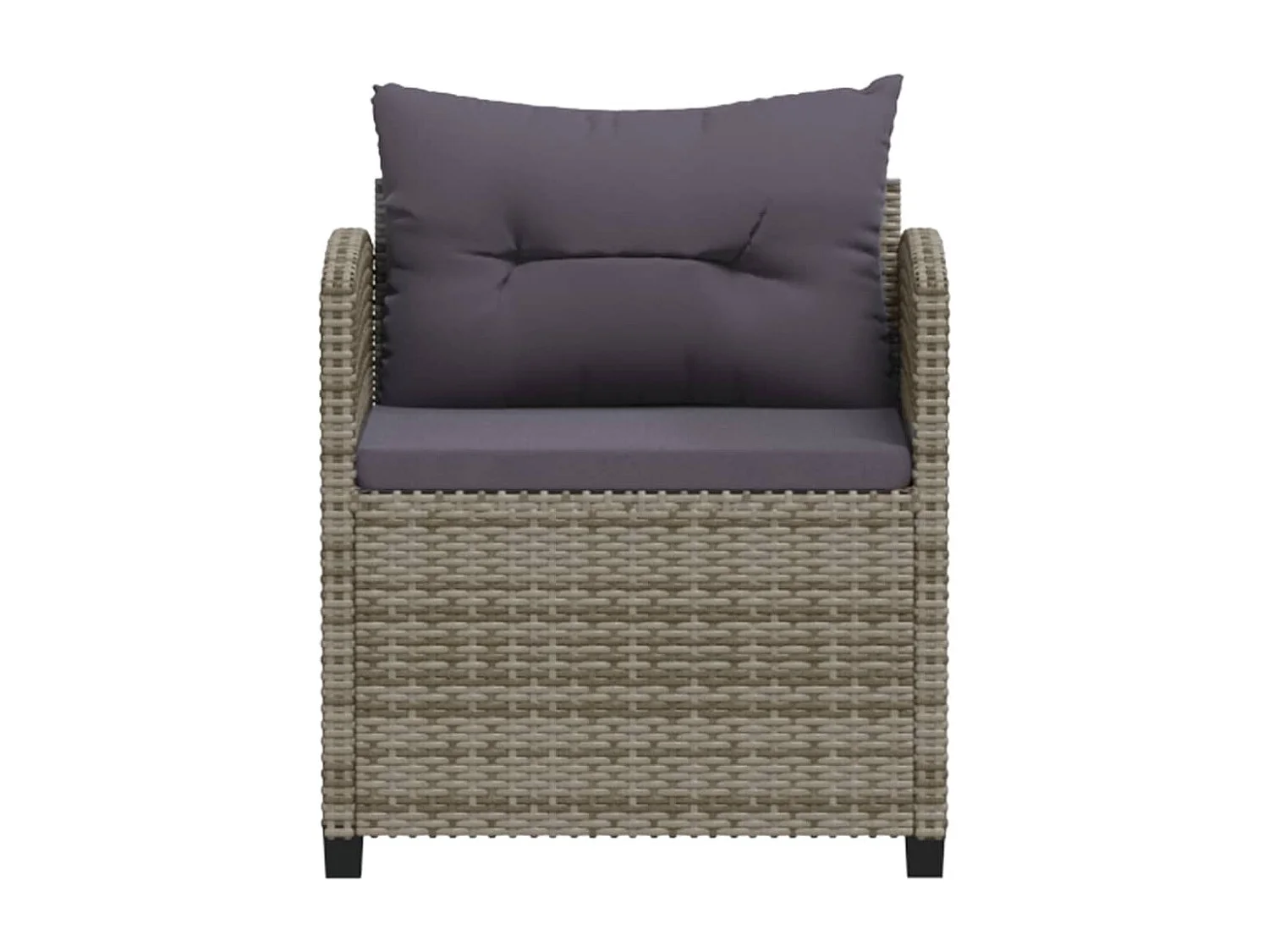 Salon de jardin 7 pcs avec coussins Résine tressée Gris 18