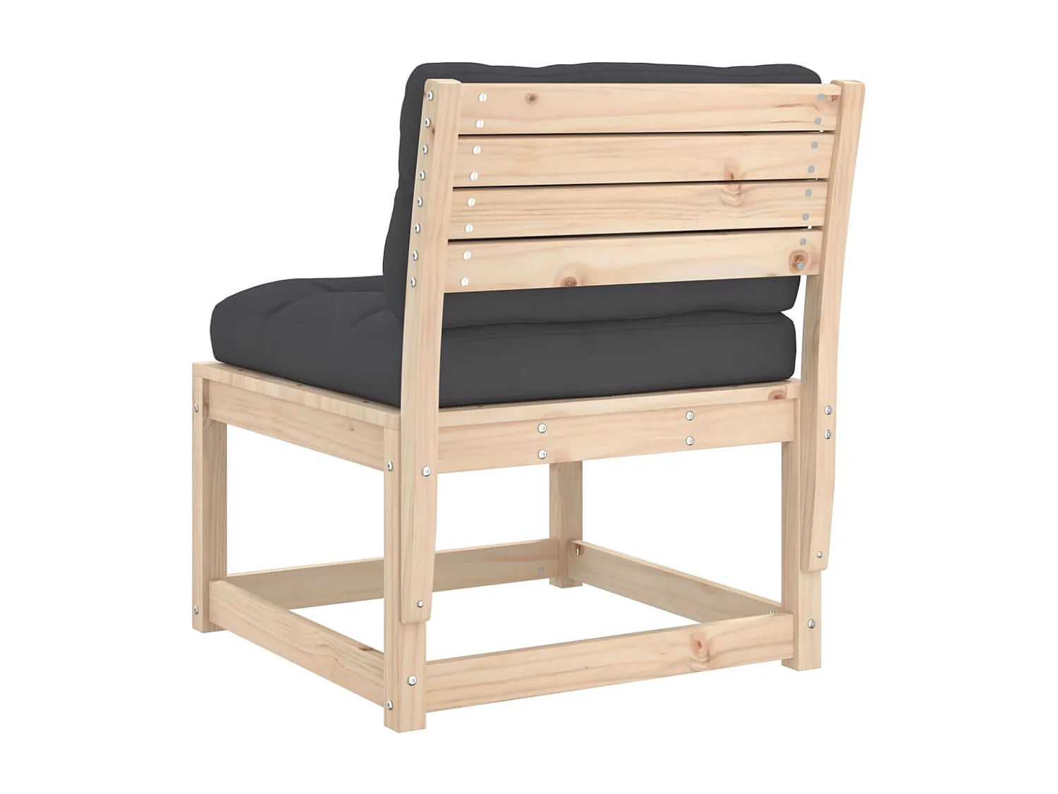 Canapé de jardin avec coussins bois de pin solide