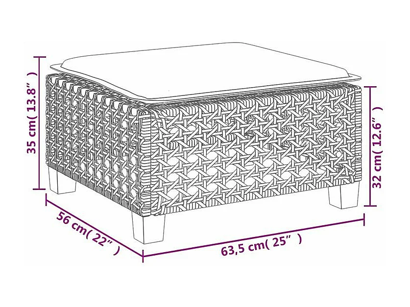 Salon de jardin 7 pcs avec coussins noir résine tressée