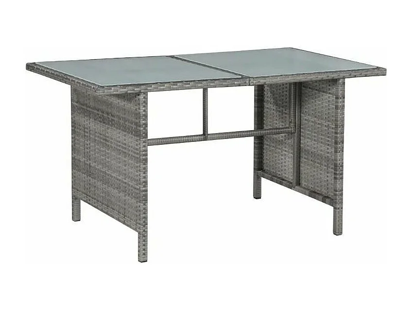 Salon de jardin 6 pièces résine tressée gris Magl