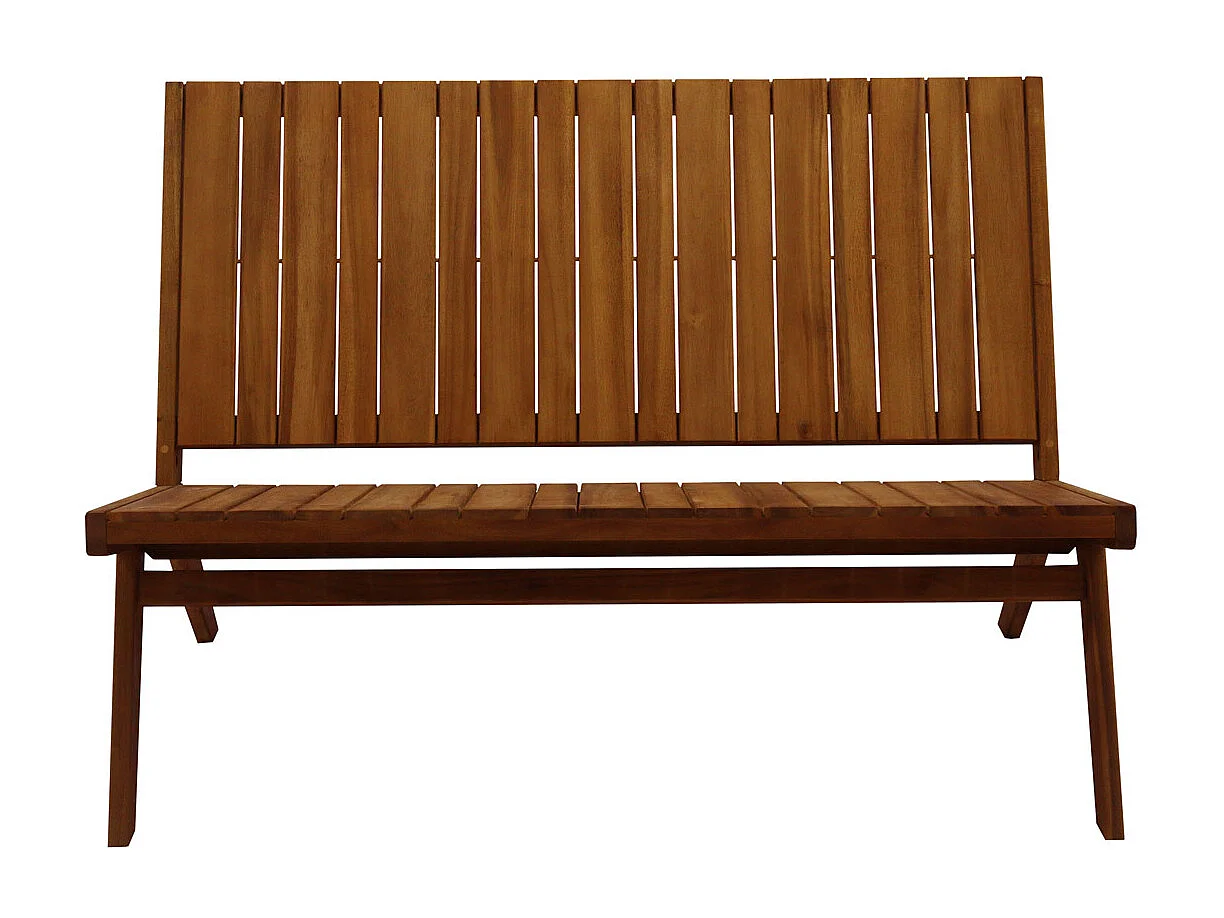 Gartenmöbel Bank 2-Sitzer und Couchtisch aus Massivholz TIDAK