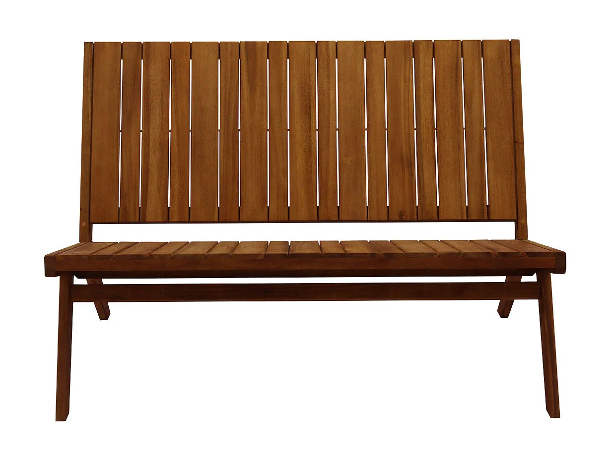 Gartenmöbel Bank 2-Sitzer und Couchtisch aus Massivholz TIDAK