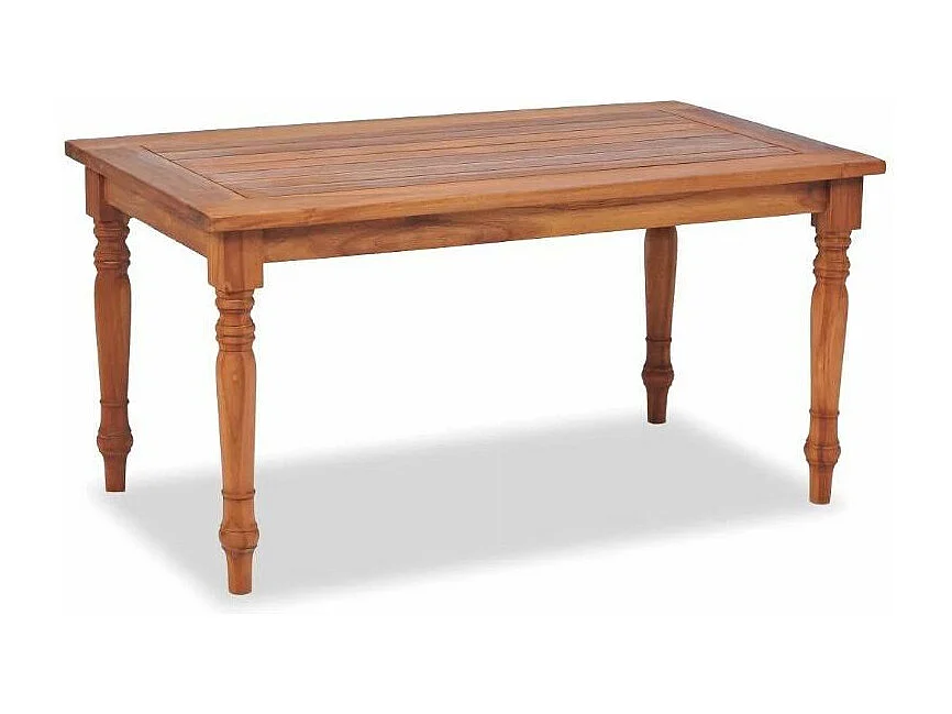 Salon de jardin Batavia teck massif foncé avec coussins blanc Aqual