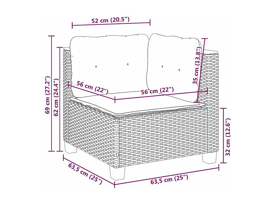 Salon de jardin avec coussins 10 pcs gris résine tressée