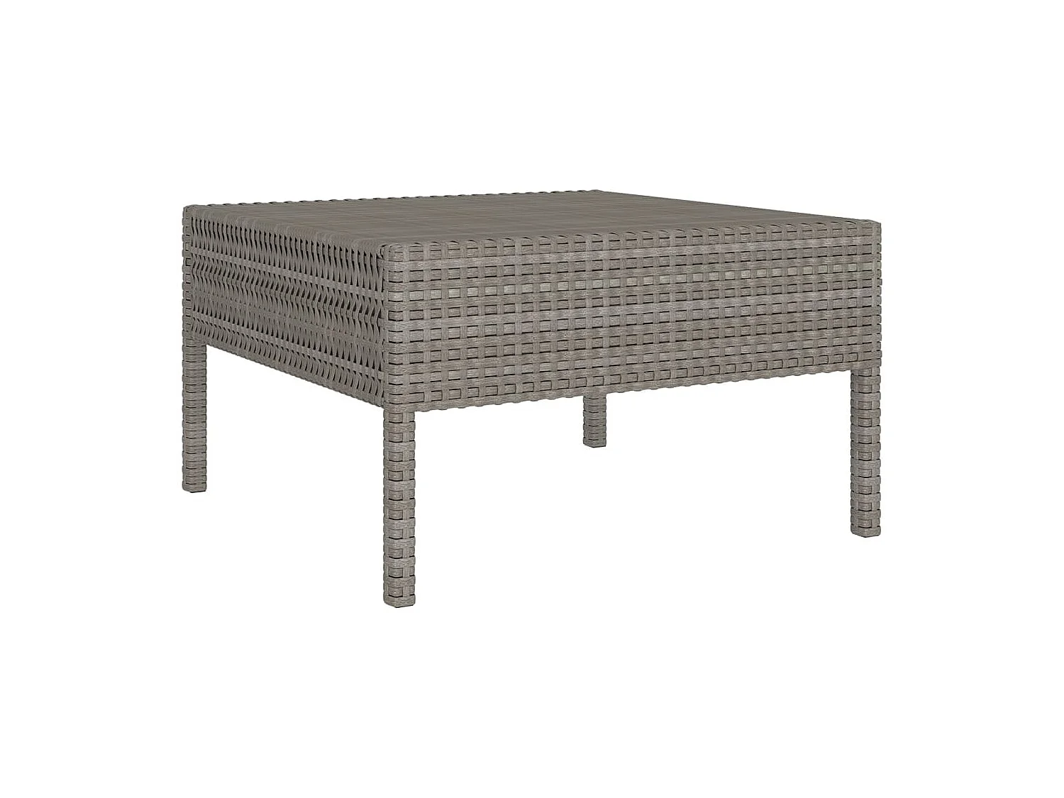 Salon de jardin 14 pcs avec coussins Résine tressée Gris