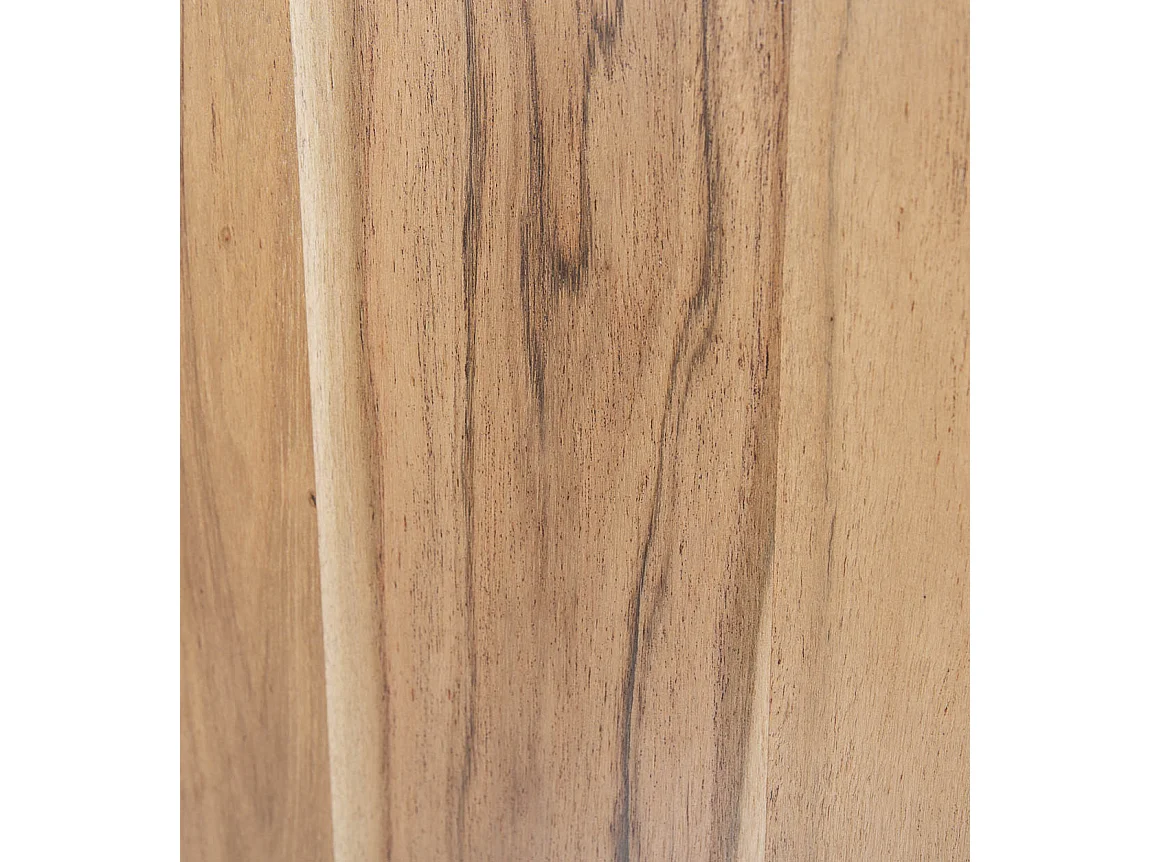 Bibliothèque en bois de manguier naturel et verre trempé Kleine 47cm