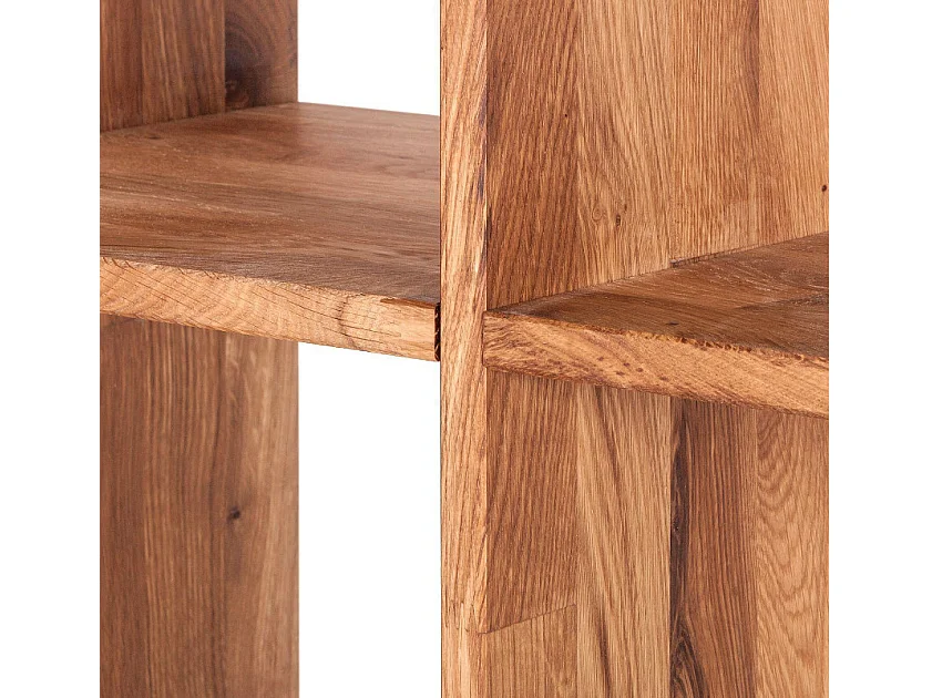 Bibliothéque en bois de chêne massif 10 compartiments Moby 187cm