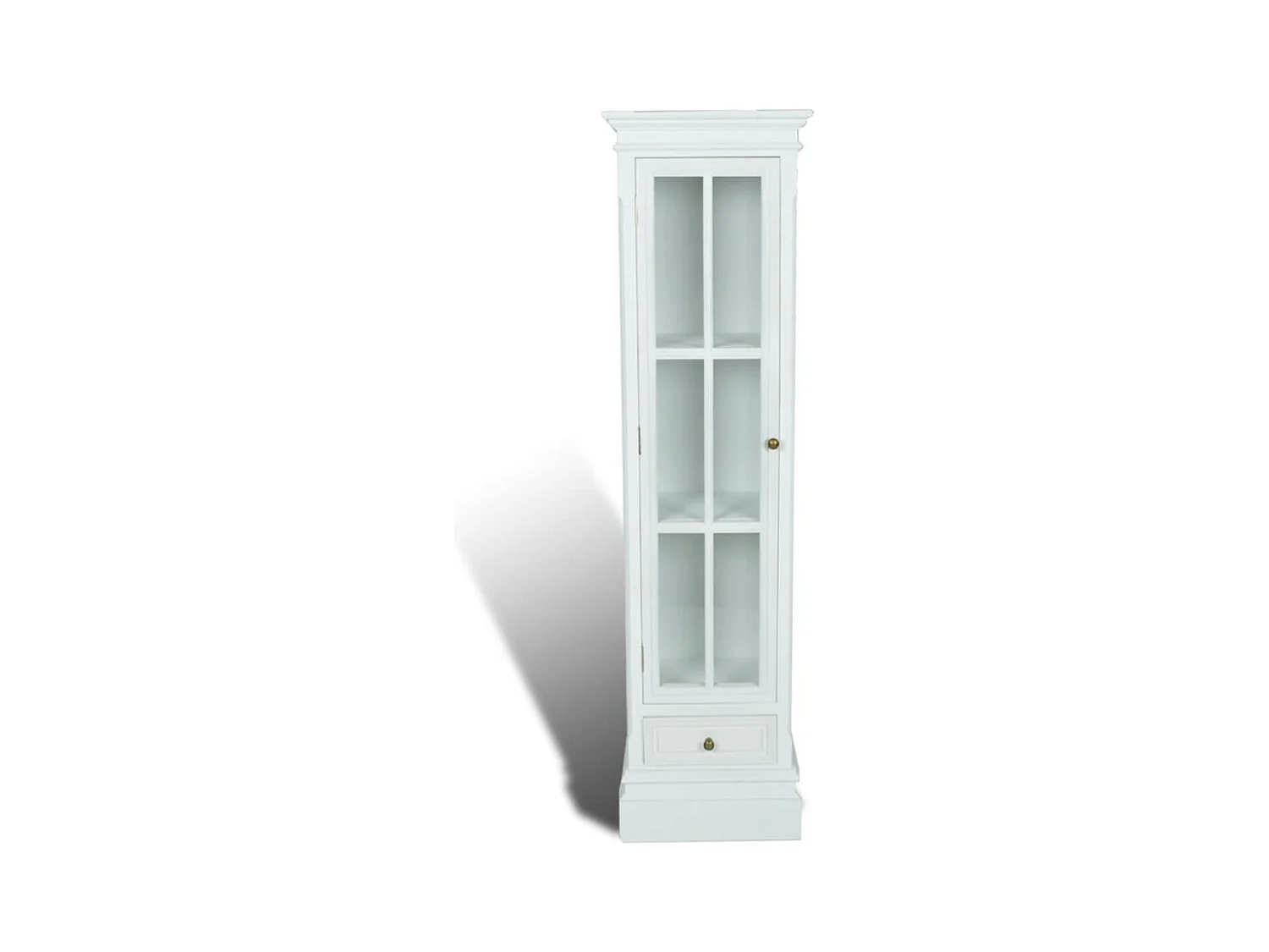 Bibliothèque 1 tiroir 1 porte vitrée bois blanc Chicco