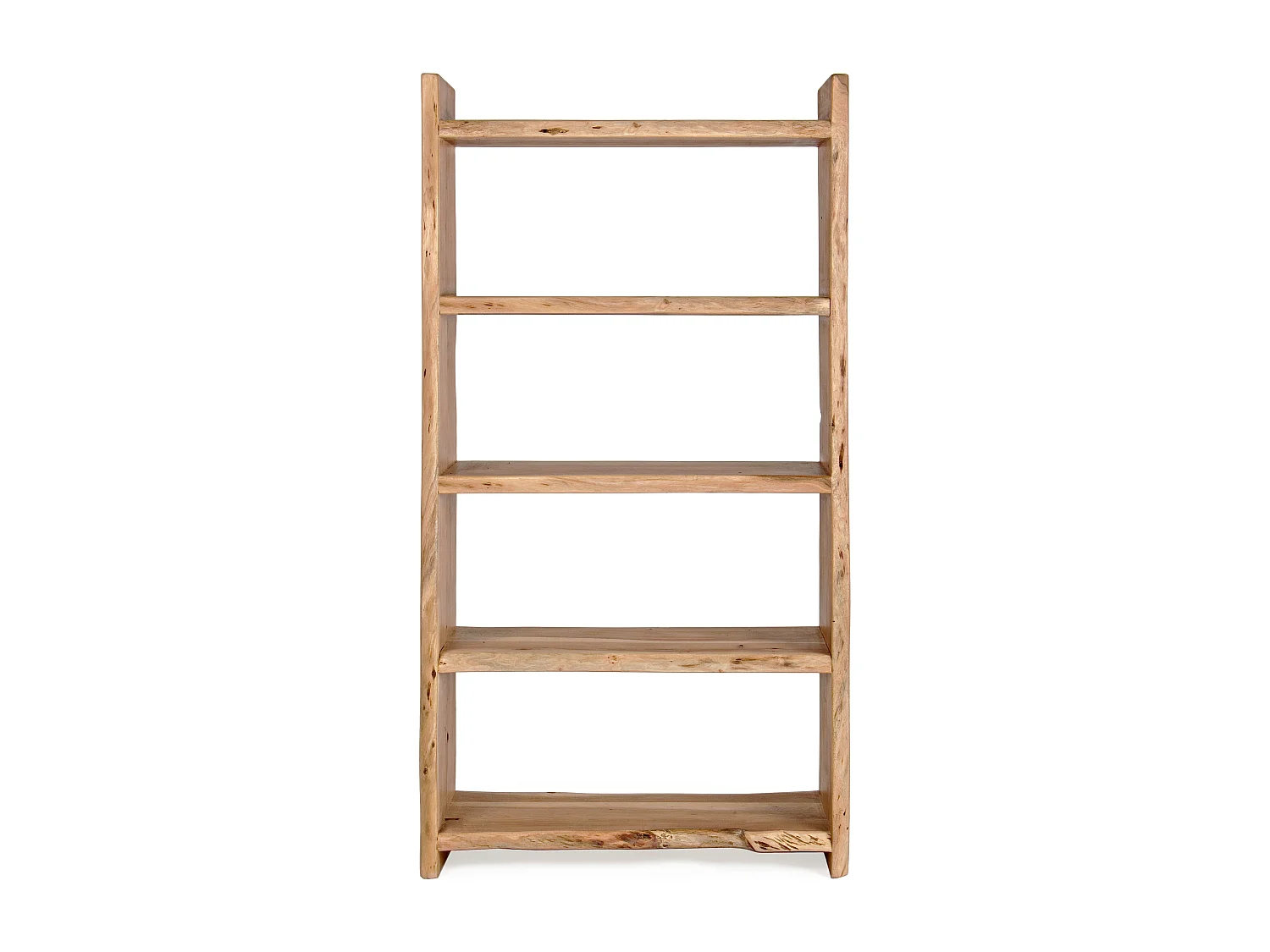 Bibliothèque en bois d'acacia naturel 4 niveaux Adria 90cm
