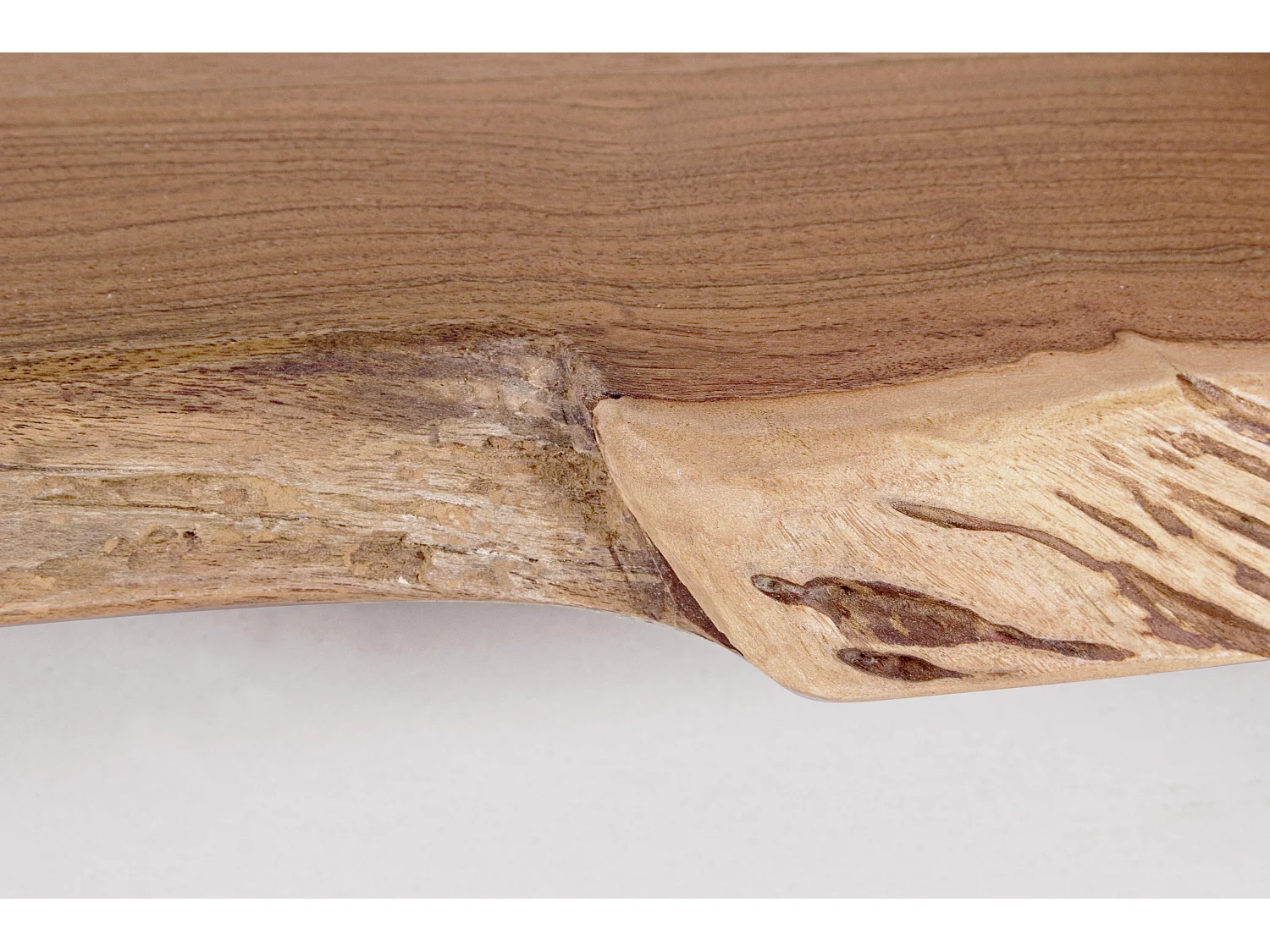 Bibliothèque en bois d'acacia naturel 4 niveaux Adria 90cm