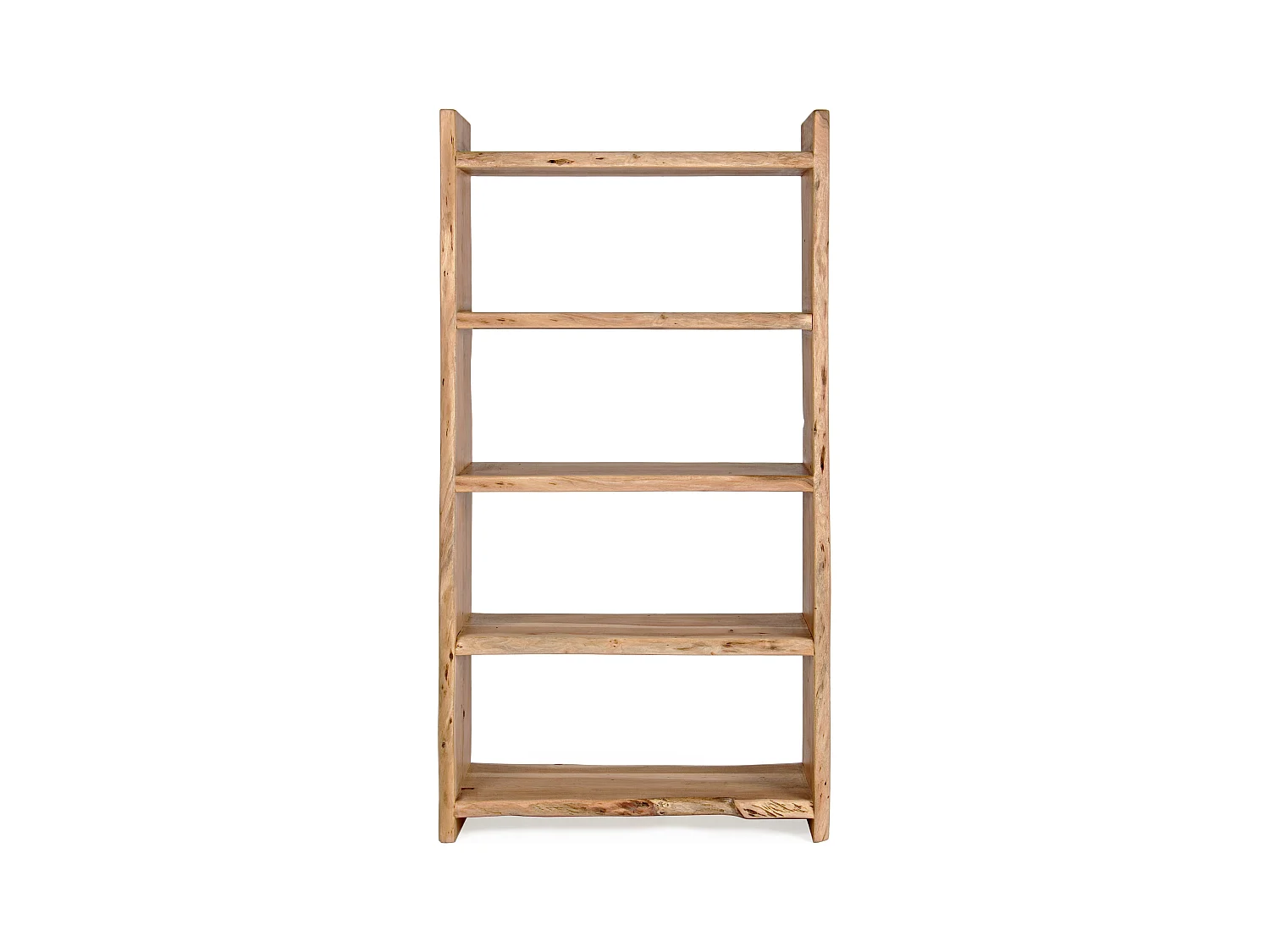 Bibliothèque en bois d'acacia naturel 4 niveaux Adria 90cm