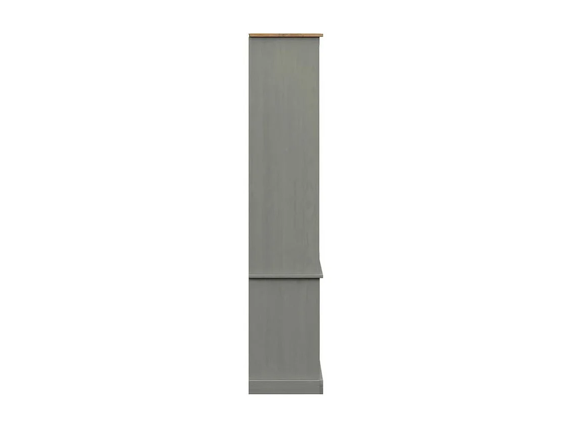 Vitrine en verre VIGO gris 85x35x170 bois massif de pin
