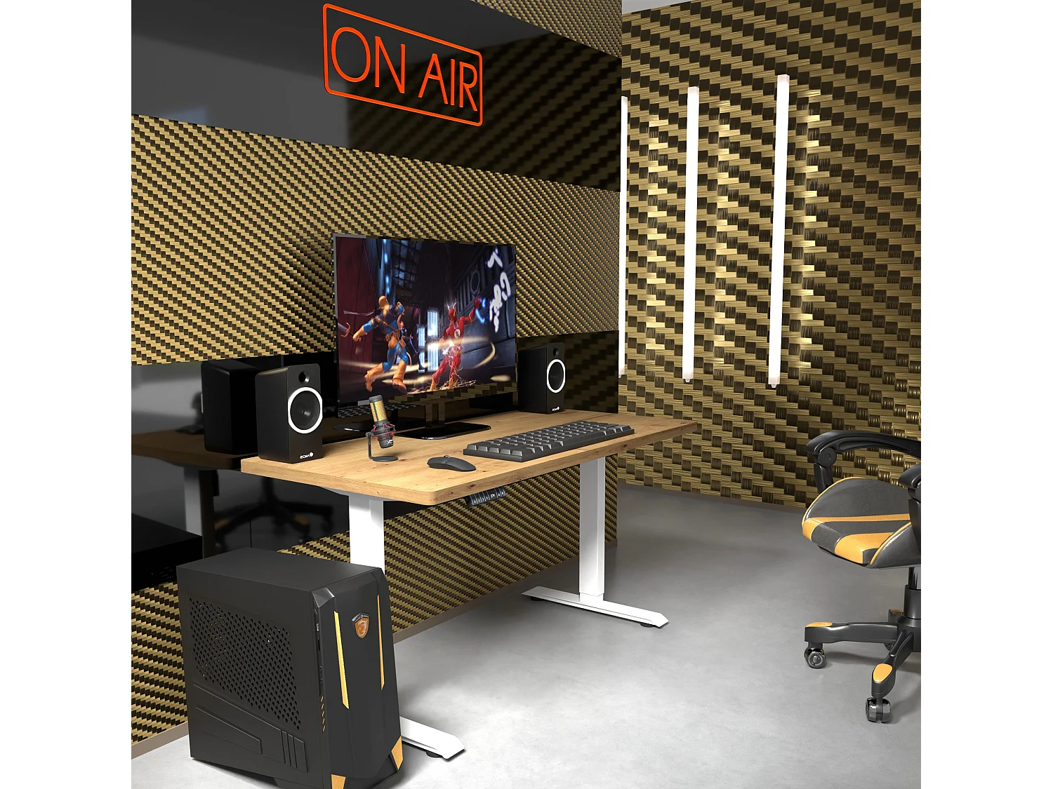 Elektrisch verstelbaar bureau 140x70 wit