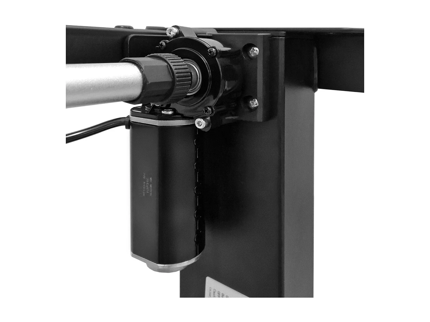 Bureau réglable en hauteur électrique 120x65x2,5cm noir/Chêne Artisan