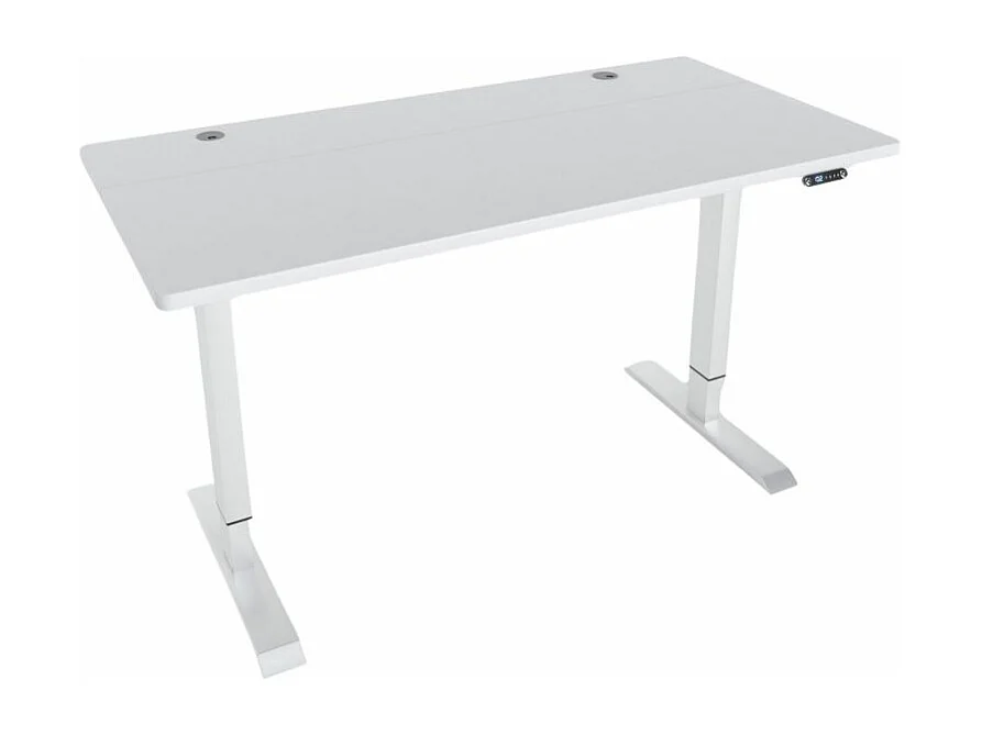 Bureau assis debout électrique 140*70 cm - Plateau Blanc / Pieds couleur au choix