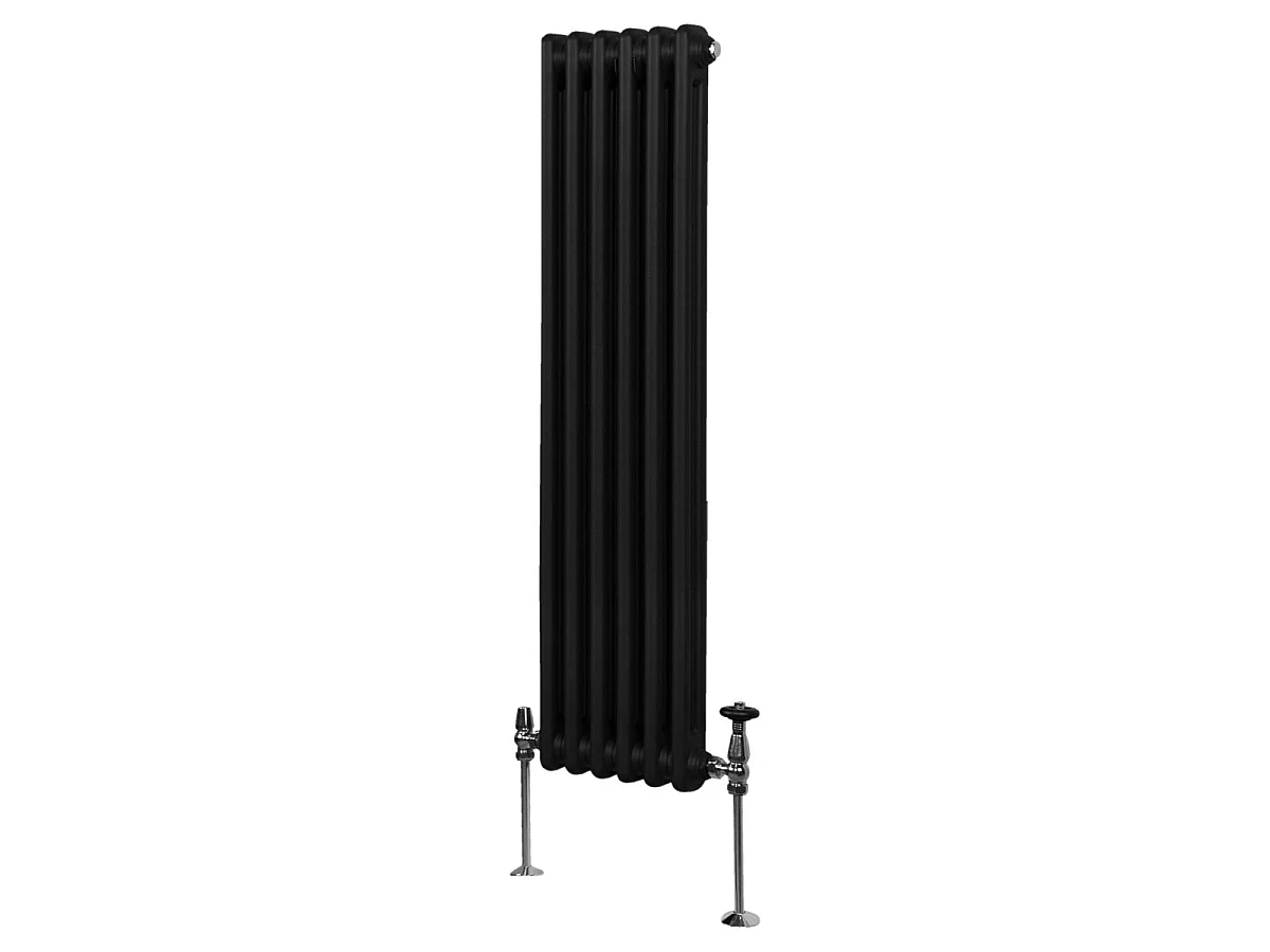 Tradiční 2sloupový radiátor - 1500 x 292 mm - černý
