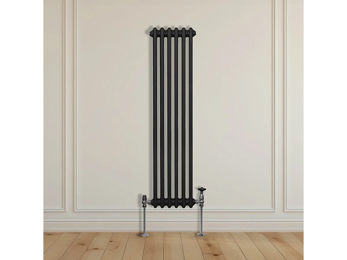 Tradiční 2sloupový radiátor - 1500 x 292 mm - černý